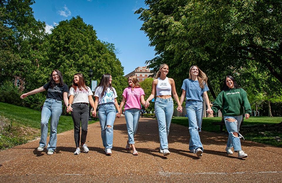 The Panhellenic Council is home to seven sororities: Alpha Delta Pi, Delta Gamma, Gamma Phi Beta, Kappa Alpha Theta, Kappa Delta, Phi Mu and Zeta Tau Alpha.