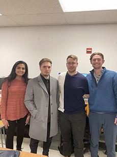 Steven Bentley, Charles Krebs, Michael Leontiev and  Deeksha Sarda posed together